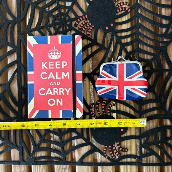 UK British England Notebook & Coin Purse Set Red Blue United Kingdom Souvenirs - Picture 4 of 9